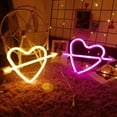 thumbnail image 1 of Neon Light Multi-purpose Decorative Arrow Heart Shape LED Wall Hanging Neon Sign Xmas Gift for Home, 1 of 8