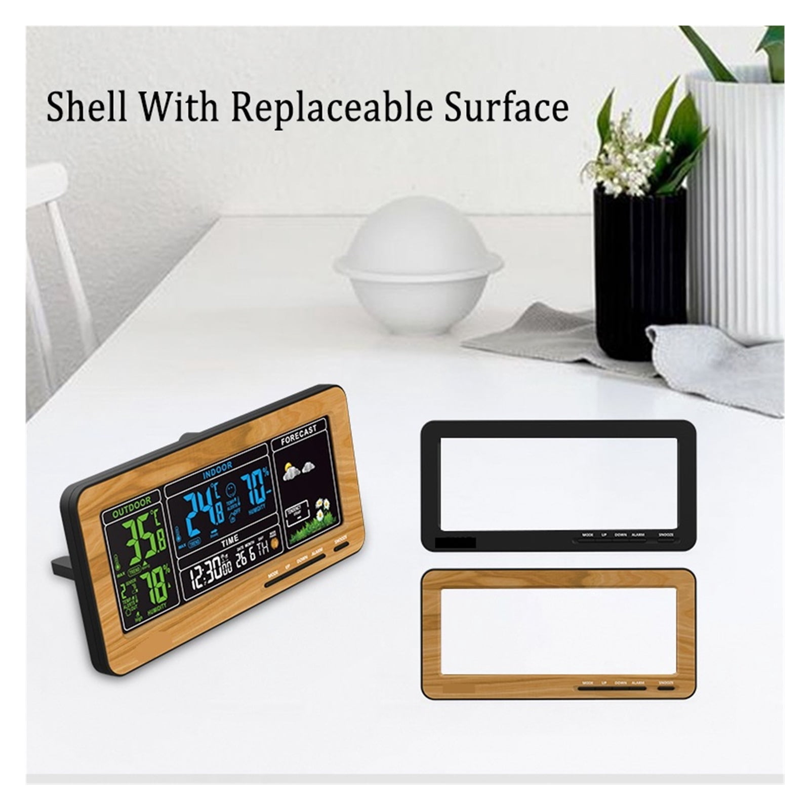 8-in-1 Wireless Weather Station with Air Pressure, Digital Moon Phase Monitor