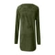 thumbnail image 5 of Otoño e invierno Mujer Casaul Sólido Manga larga Suelto O-cuello Peludo Suéter Vestido Fridja nbo2979, 5 of 5