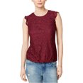 thumbnail image 1 of Blusa de punto maison Jules con aleteo para mujer Rojo Pequeña, 1 of 1