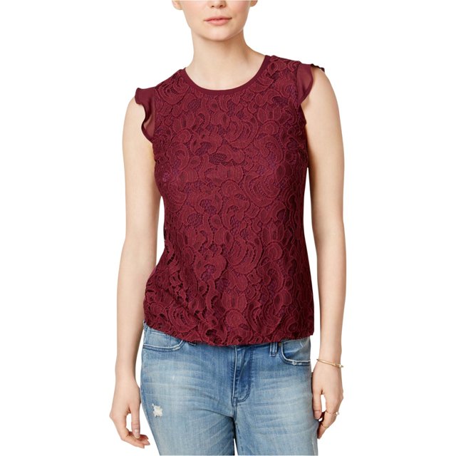 Blusa de punto maison Jules con aleteo para mujer Rojo Pequeña