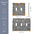 thumbnail image 2 of Yayeee Toggle Light Switch Wall Plate 3-Gang 6.37"x4.48" Decorative Outlet Cover, Gray Halloween Dancing, 2 of 7