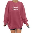 thumbnail image 2 of Sweatshirt for Womens Long Sleeve Sweatshirt Pullover Sweatshirt Pink Sweatshirts for Women Fall Clothing Women Casual Clothes, 2 of 4