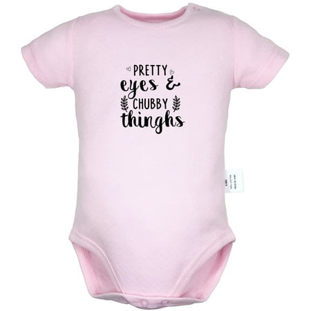 

Pretty Eyes Chubby Thinghs Funny Rompers For Babies Newborn Baby Unisex Bodysuits Infant Jumpsuits Toddler 0-24 Months Kids One-Piece Oufits (Pink 0-6 Months)