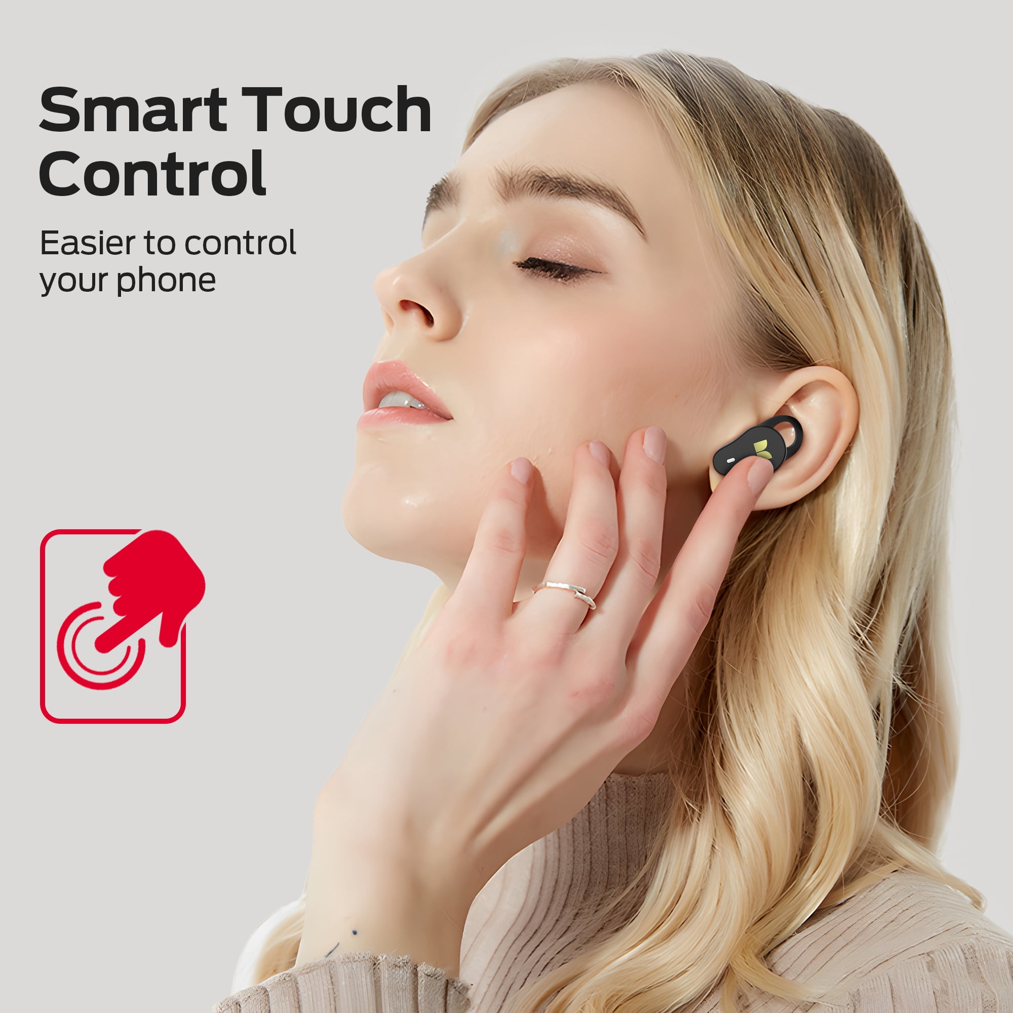 Monster N-Lite 210 Wireless Earbuds, Bluetooth 5.4 in-Ear Stereo Headphones, Built-in Mic for Crystal Clear Call, 32H Playtime, Type-C Charging, Waterproof in-Ear Ear Buds Earphones for Sports, Black