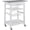 White+marble+metal, variant on Mobile Rolling Kitchen Island Trolley Serving Cart with Underneath Drawer & Slide-Out Wire Storage Basket