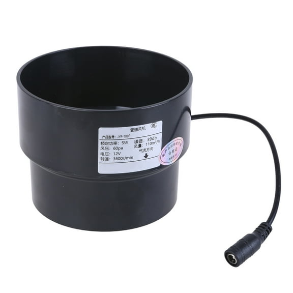 12V Exhaust Duct Fan 110mm-100mm for Ventilation in Bathroom Kitchens Warehouses