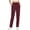 Wine Red, variant on Womens Pants Stretch Knit Casual Lounge Pants Drawstring Athletic Work Pants with Pockets