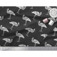 thumbnail image 2 of Soimoi Poly Georgette Fabric Heron Block Print Fabric by Yard 52 Inch Wide, 2 of 3