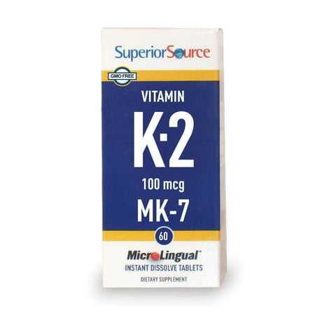 Superior Source Vitamin K2 MK-7 100 mcg, MicroLingual® Tablets, 60