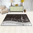 thumbnail image 2 of FREEAM Music Area Rug 4'x6', Abstract Piano Keys Musical Notes Polyester Area Rug Mat for Living Dining Dorm Room Bedroom Home Decorative, 2 of 5