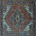 thumbnail image 1 of Ahgly Company Indoor Square Persian Light Blue Traditional Area Rugs, 6' Square, 1 of 4