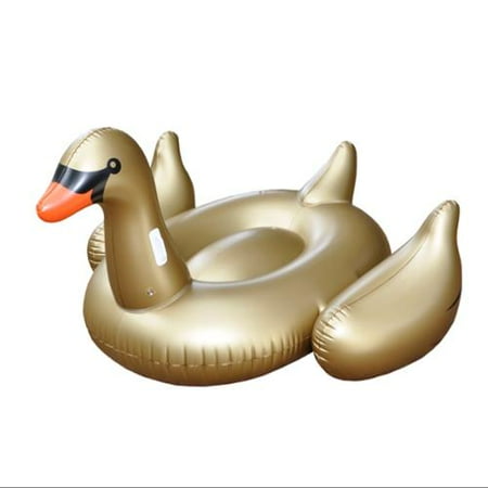 swimline giant inflatable ride on 75 inch golden swan swimline giant inflatable ride on 75 inch golden swan