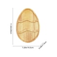 thumbnail image 3 of SIYTUAU Egg Shaped Wooden Serving Tray For Easter And Spring Holiday Table Decoration Rural Style Snack Dessert Platter, 3 of 6