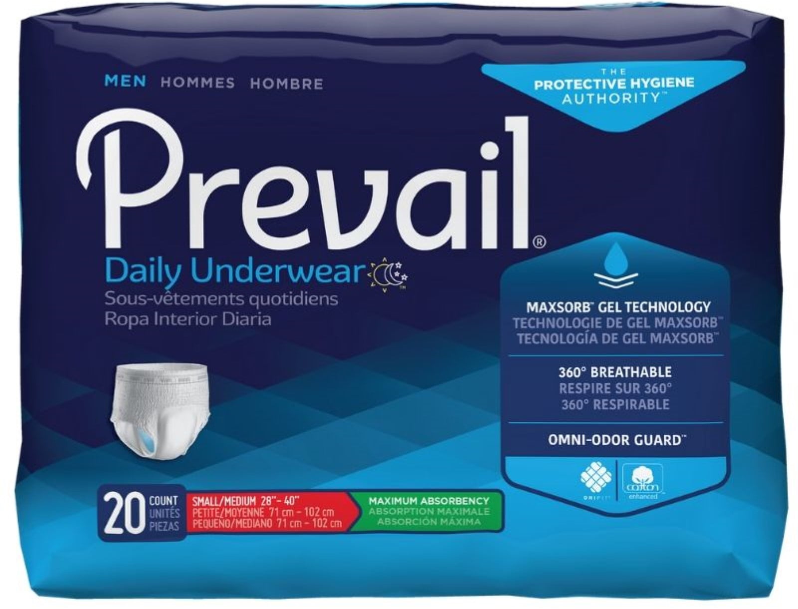 Prevail Men's Daily Underwear Male Pull On with Away Seams - Walmart.com
