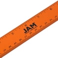 thumbnail image 2 of JAM Paper Stainless Steel Orange Metallic Ruler, 12 in, Cork Backing, 12/Pack, 2 of 3