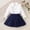 Suit-353White, variant on Gamivast 2 Piece Skirt Set for Girls Long Sleeve Ruffle Button Down Shirt and Pleated Mini Skirt Set Breathable Soft Fabric School Party Outfit Clothing