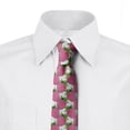 thumbnail image 3 of Necktie, Watercolor Strawberries Art, 3.7", Pink Apple Green White, by Ambesonne, 3 of 4