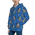 thumbnail image 2 of Kdxio Skater Dog Pattern Boys Athletic Unisex Boys Girls Hoodie with Pocket Sweatshirts-Large, 2 of 6