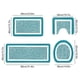 thumbnail image 3 of Set de alfombras de baño de 4 piezas con tapa en forma de U - Esterillas de baño antideslizantes de microfibra absorbente, lavables - Gris, marrón, azul, 3 of 7