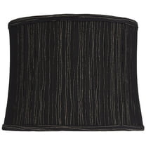 Springcrest 12" Top x 13" Bottom x 10" H x 10" Slant Print Lamp Shade Replacement Woodruff Black Drum Softback Washer Harp Finial