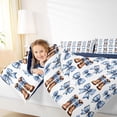 thumbnail image 4 of Homewish Western Cowgirls Boots Bedding Comforter Set,Cute Cartoon Bowtie Twin Comforter Sets,Blue Bow Knot Bedding Set For Princess Kids,Breathable Home Decor Reversible,2 Pieces, 4 of 8