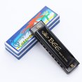 thumbnail image 2 of Plastic Harmonica Instrument 10 Hole Plastic Harmonica Music Instrument for Beginner Students Kids Gift (Black), 2 of 8