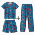 thumbnail image 2 of KPOPLK Little Boys Pajamas for Toddler Clothes Set 2-14 Years Cartoon Sleepwear Long Sleeve 3 Piece Kids Pjs,Size 7-8 Years, 2 of 4