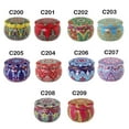 thumbnail image 2 of Las latas de hierro suministran nuevas latas de dulces en forma de tambor, latas redondas, latas de velas de estilo étnico de hojalata de 4,4 onzas, 2 of 3