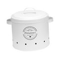 thumbnail image 2 of Recipientes de cocina Latas de almacenamiento de verduras de cocina Macetas de metal rústicas multifuncionales Contenedor de almacenamiento de papas, Blanco Grande BLESIY botes de cocina, 2 of 8