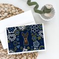 thumbnail image 2 of Blue Flowers Min Pin Greeting Cards and Envelopes Pack of 8, 2 of 2