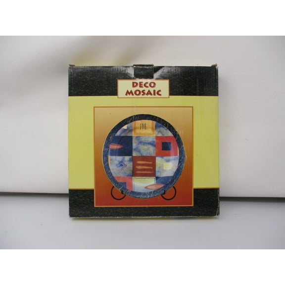 Deco Mosaic Decorative Porcelain Plate with Stand by LaVie