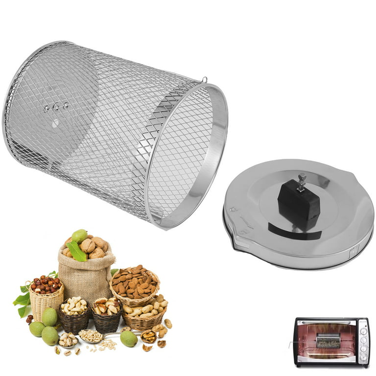 Rotisserie Basket, Stainless Steel Grill Roaster Drum, Oven Basket Air  Fryer 360 Rotating For Peanuts Coffee Beans