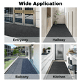 thumbnail image 6 of Qunbio Commercial Carpet Runner, 3' x 10' Commercial Rugs with Rubber Edge, Non-Slip Hallway Runner Rug for Indoor Outdoor High Traffic Areas, Gray, 6 of 13