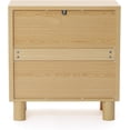 thumbnail image 4 of 28" Small Buffet Cabinet with Storage, Japandi Style Oak Compact Accent Cabinets with Rounded Edges for Living Room, Dining Room, or Entryway, 4 of 8