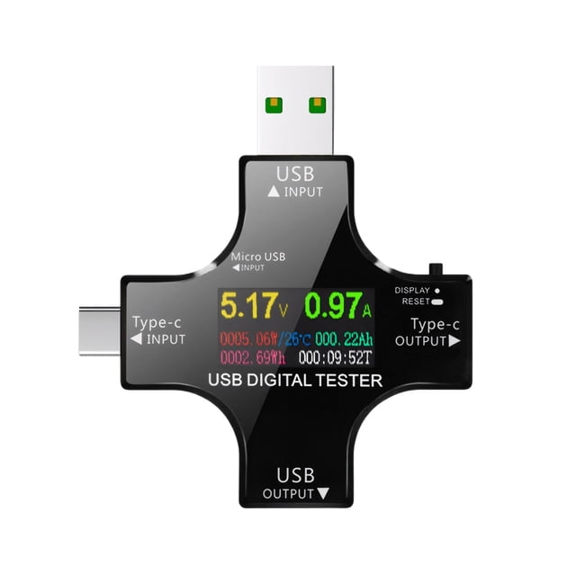 ziyahi Système d'Alarme Voltmètre Numérique Type-C PD Équipé de Protection de Faible Consommation d'Énergie Impédance de Charge version Bluetooth
