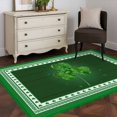 thumbnail image 3 of Area Rugs for Living Room Bedroom, St. Patrick's Day 4'x6' Rug Washable Carpet Runner Indoor Outdoor, Green Shamrock Wooden Spring Non Slip Accent Floor Mats Rug for Kitchen, Office, 3 of 8