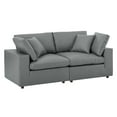 thumbnail image 1 of Modway Commix Down Filled Overstuffed Vegan Leather Loveseat in Gray, 1 of 9