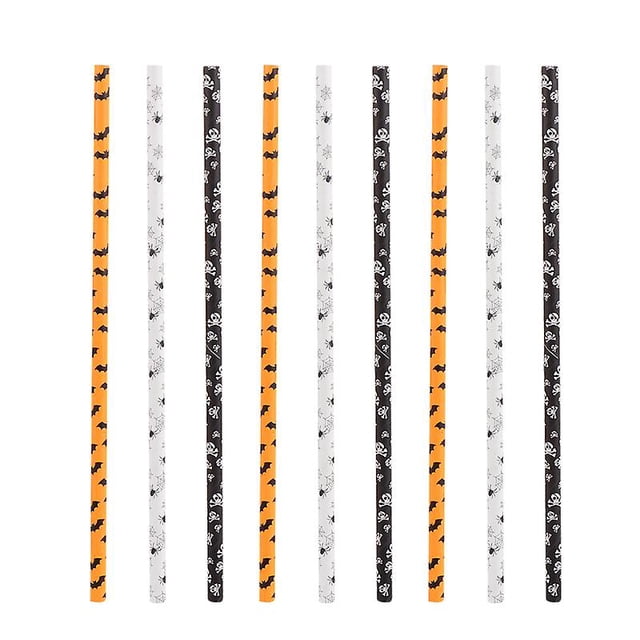 150 piezas de paja de Halloween para decoraciones de Halloween.