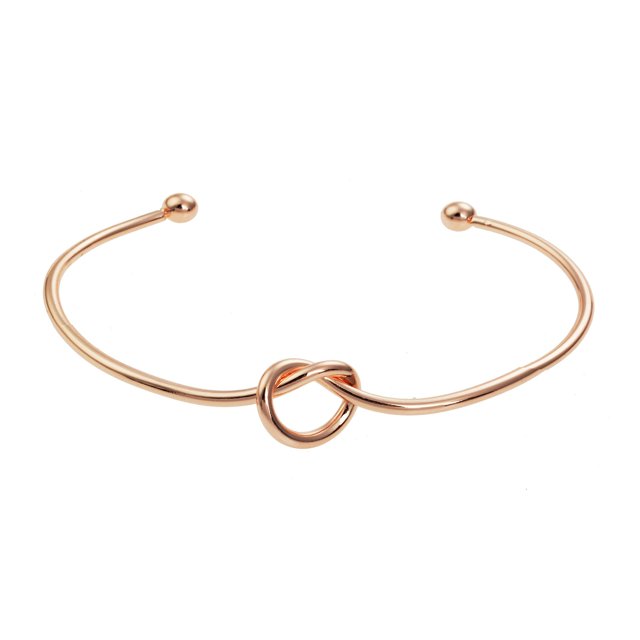 Pulsera de nudo de amor simple pulsera abierta de metal pulsera Joker DIY para mujer