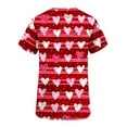 thumbnail image 5 of VKOYWKM Valentine's Scrub Tops for Women Love Heart Print Valentines Day Nurse Uniforms V Neck Short Sleeve Working Tops with Pockets, 5 of 5