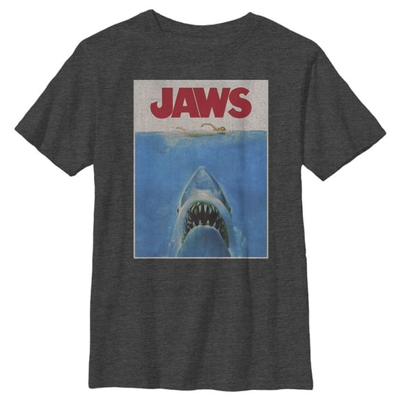 Boy's Jaws Retro Distressed Poster Graphic T-Shirt