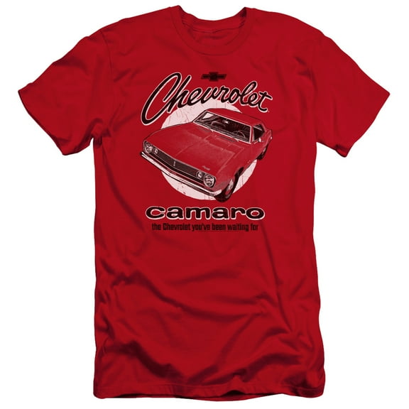 Chevrolet Retro Camaro Premium Canvas Adult Slim Fit 30/1 T-Shirt Red