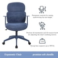 thumbnail image 5 of Dayalane Modern Adjustable Office Chair, Swivel Fabric Ergonomic Task Chair with Armrests, 90-120° Tilt Function and Wide Cushion Desk Chair for Home/Bedroom/Study/Office/Conference Room, Blue, 5 of 10