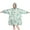 Light Blue Christmas-1, variant on Wearable Oversized Blanket,Light Blue Christmas Snowman Pattern Wearable Blanket Hoodie for Adults,Cozy Hooded Blankets with Super Pockets,Super Warm Fuzzy Pullover for Women & Men