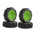 thumbnail image 2 of HILABEE 4Pcs RC Off Road Sand Tires Replacement for Typhon 1/14 Scale Accessory Green, 2 of 9