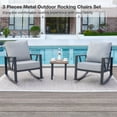 thumbnail image 7 of COMLAX FIELD Outdoor Rocking Chairs Set, 3-Piece Patio Furniture Set with Thick Cushions, Outdoor Conversation Bistro Set, 7 of 7