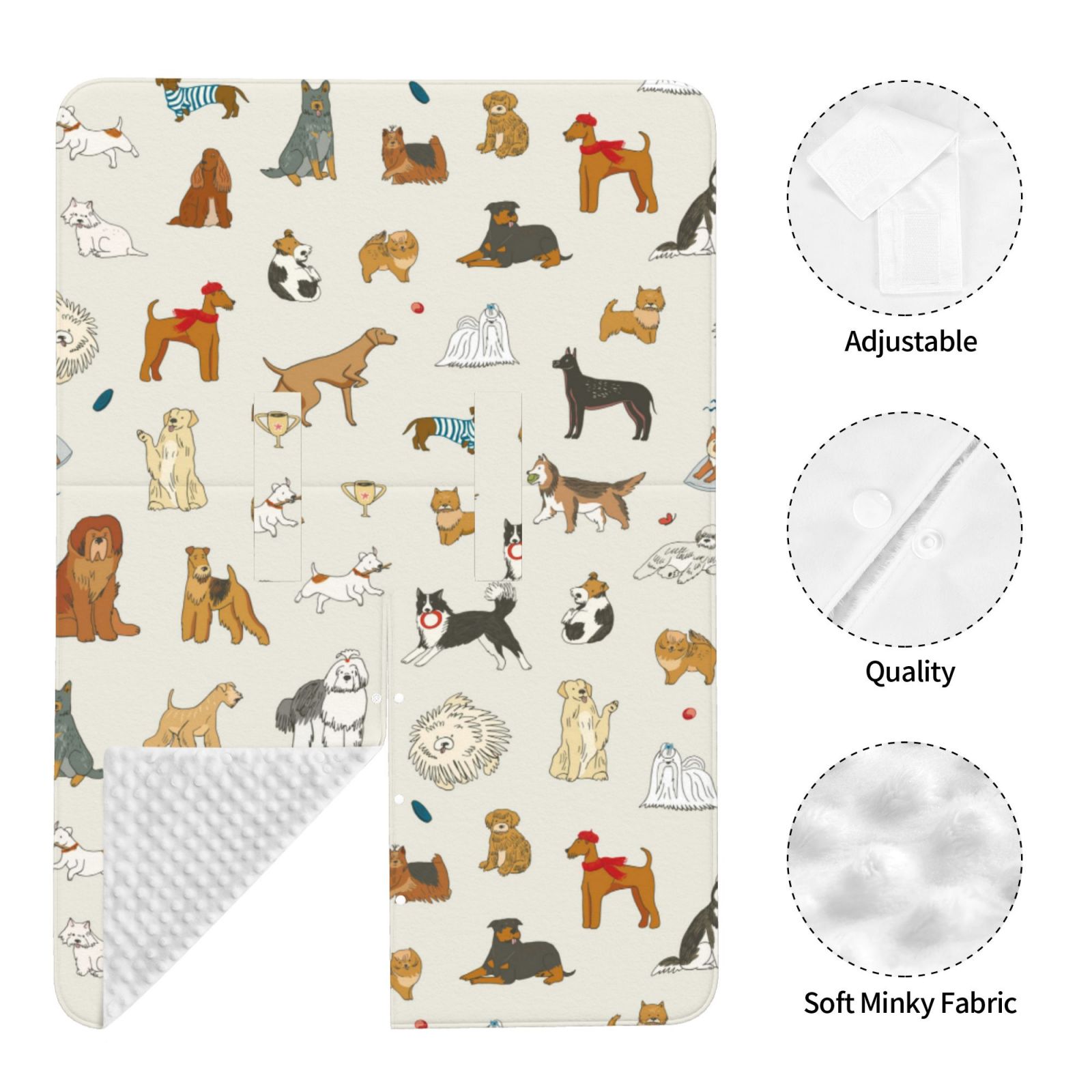 Naloa Dogs Funny Pets Baby Car Seat Cover, Breathable Baby Carrier Cover, Multiuse Baby Carrier Cover & Nursing Breastfeeding Cover