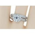 thumbnail image 3 of 14K White Gold Diamond Ring Set for Her 1.85ctw Diamonds 3/4ct Center Round Solitaire, 3 of 3