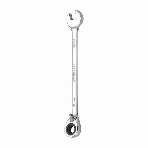 Westward Ratcheting Wrench, Combination, Metric, 8m 54PP46